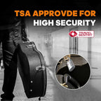 SURE LOCK TSA Accepted Combination Luggage Padlock for Gun Cases, Transporting Equipment Cases in Trade Show, Music and Medical Industries (2, Silver)