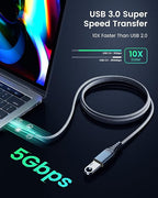 ANDTOBO 10FT USB Extension Cable, USB 3.0 Type A Male to Female Extender Cables High-Speed Data Transfer 5Gbps Compatible with Gamepad, Printer, Webcam, USB Keyboard, Flash Drive, Hard Drive