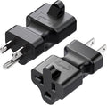 15 Amp to 20 Amp T Blade Power Adapter, Nema 5-15P to 5-15R/5-20R AC Adapter (2 Pack)