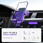 Wireless Car Charger,【7 Colored RGB Backlit】15W Auto Clamping Car Charger Phone Mount Holder for iPhone 16 15 14 13 12 Mini Pro Max 11, Samsung Galaxy S24 Ultra S23 S22 S21+ S10+ Note 20, etc - Purple