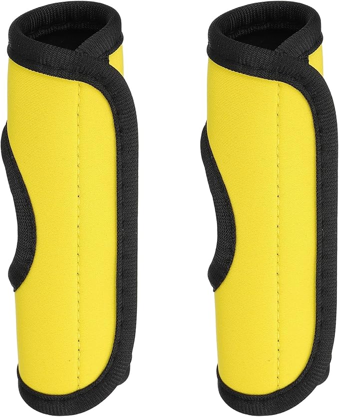 PATIKIL Luggage Handle Wrap for Suitcase, 2 Pcs Bright Color Neoprene Comfort Soft Handle Covers Luggage Identifiers for Bag Suitcase Tags Wraps Travel Accessories, Yellow