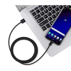 Smays USB to USB C Cable 6ft 5-Pack, Type C Phone Charger Cord Bulk, Black