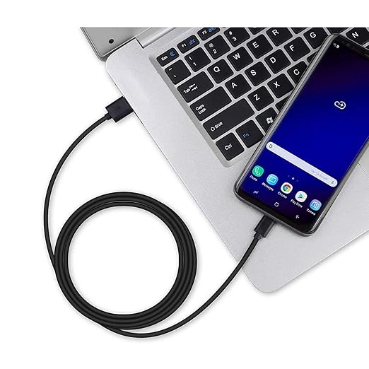 Smays USB to USB C Cable 6ft 5-Pack, Type C Phone Charger Cord Bulk, Black