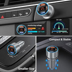 4-Port 65W Fast Car Charger USB C for iPhone 17/16/15/14/13 Pro Max, 3 Pack Dual 12V USB-A&C Car Phone Charger Cigarette Lighter Adapter for Galaxy A16/S25/S24/S23 Ultra+6FT USB-C Cable