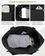 Gonex Yoga Mat Bag, Yoga Gym Bag Tote Bag with Multi Pockets For Women Men, Canvas Yoga Mat Carrier Take in Out Mat Easily For Pilates Travel Workout Office