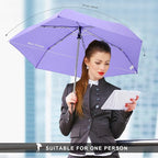 Compact Travel Umbrella for Purse - Flat Handle, Waterproof for Light Rain