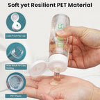 Cosywell Travel Bottles for Toiletries 5 Pack 3.4oz Pre-Printed Travel Size Containers TSA Approved Toiletry Bottles Wide Mouth Leak Proof Squeeze Bottle for Lotion Toothpaste(Clear)