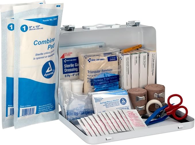 First Aid Only 5216 25-Person Weatherproof Metal Forestry Loggers First Aid Kit, 69 Pieces