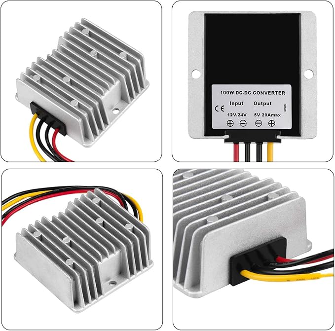 HOMELYLIFE Voltage Converter DC 12V 24V Step Down to 5V 20A 100W Reducer Buck Power Regulator Waterproof Module Transformer for Golf Cart Club Car