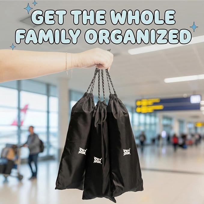 Airplane Seat Organizer to Clip onto Airplane Seat Pocket | Travel Essentials Accessory with Improved Universal Compatibility (15 x 9 Inches)