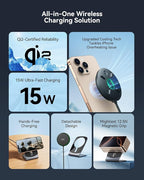 INIU Ultra Slim 10000mAh 45W PD Power Bank & Qi2 Certified 15W, Mag-Safe Wireless Charger Stand Combo