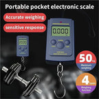 Luggage Weight Scale, 4PC Multifunctional Mini 50kg/10g Electronic Hanging Fishing Luggage Portable Digital Handy Electronic Pocket Weight Hook Scale,for Travel