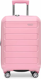Traveler's Choice Pagosa Hardshell Expandable Luggage with Spinner Wheels, Pink, 22-Inch Carry-on