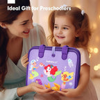 hahaland Busy Board Montessori Toys - 3 Year Old Girl Gifts Bithday Gift Ideas 3rd - 8 in 1 Preschool Learning Activities - Educational Toys Little Girls Age 3 Travel Busy Book for Airplane Car Rides