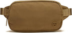 Pander Mini Belt Bag – Ultra Compact, Fits 6.7” Phone, Lipstick, Earbuds, Essentials, Small Crossbody Waist Purse, Brown Allspice