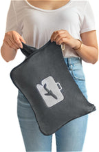 EverSnug Travel Blanket and Pillow Value Bundle - 2 in 1 Airplane Blanket with Soft Bag Pillowcase, Hand Luggage Sleeve and Backpack Clip | Color Includes Black & Grey