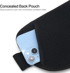 Slim RFID Blocking Money Belt for Travel - Anti-Theft Hidden Passport Holder Waist Wallet with Secure Pouch for Cash, Credit Cards & Phone Safe (Black)