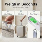 CINCY Digital Luggage Scale 110lb/50kg – High-Accuracy Travel Luggage Weight Scale with Backlit LCD, Auto-Lock, 4 Units & Durable Strap – Portable Suitcase Scale for Travel & Baggage Fee Prevention
