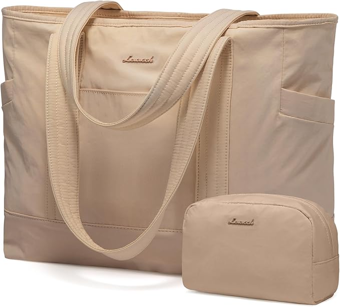 LOVEVOOK Tote Bag for Women,Lightweight Gym Tote Bag with Zipper,Work Tote with Laptop Pocket,Nurse Dance Yoga Bag for Travel
