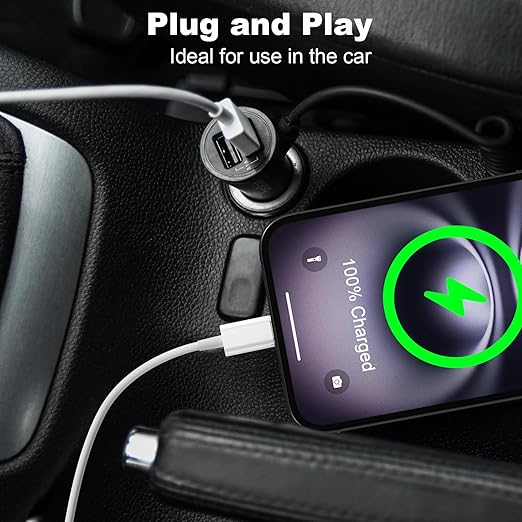 Cveael Car Carplay Cable for iPhone 17 16 15 Pro Max Air 16 15 Plus, 3FT USB A to USB C Cord for iPad 10th Gen Pro Air 5th 4th Mini 6th Gen, Car Charging Cable