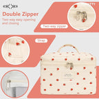 honitty Makeup Bag,Quilted Cosmetic Bags,Large Floral Make Up Organize bag,Makeup Bag Set for Women,Flower Travel Toiletry Bag