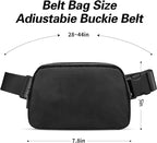 JSJ Mini Black Fanny Pack for Women & Men,Valentines Day Gifts for Girls Teens Kids Daughter Sister Her,Trendy Stuff Crossbody Bags Cute Everywhere Belt Bags.(Black)