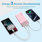 NOBIS Portable Charger, 10000mAh Power Bank Fast Charging, Battery Pack with C to C Cable, Battery Bank with Digital Display for iPhone iPad Android etc