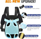Pawaboo Pet Carrier Backpack, Adjustable Pet Front Cat Dog Carrier Backpack Travel Bag, Legs Out, Easy-Fit for Traveling Hiking Camping for Small Medium Dogs Cats Puppies, Medium, Blue