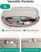 BAGSMART Fanny Packs for Women Cross Body, Lightweight Puffy Belt Bag with Multi Pockets Quilted Purse for Traveling Hiking Green