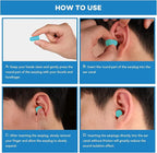 VOISEN 60 Pairs Foam Ear Plugs, Ear Plugs for Sleeping Noise Cancelling, 32dB NRR, 37dB SNR Earplugs for Sleeping, Snoring, Studying, Loud Events, Traveling & Concerts, A Storage Box, Blue