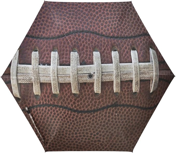 Umbrellas for Rain American Football Laces Travel Umbrella Windproof Sport Ball Folding Automatic Umbrella Compact Car Umbrella Portable Sun Umbrella UV Protection Golf Umbrella 39 in