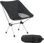 Wind Tour Portable Camping Chair Lightweight Foldable Outdoor Chair for Hiking Camp Backpacking Lawn Beach Fishing Picnic with Carry Bag (Silver - Ultra Light)