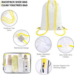 PFEYRPK Lightweight Compression Packing Cubes for Suitcases, Compressible Expandable Travel Packing Organizer with Clear Toiletries and Backpack Bag, Travel Essentials for Carry on Luggage 7 Set