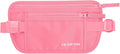 Money Belt for Travel - Hidden Travel Pouch Protect Your Credit and Money With RFID Blocking Passport Holder Waist Wallet (Pink)