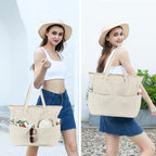 Bluboon Waterproof Beach Tote Pool Bags for Women Ladies Extra Large Carry On Bag With Wet Compartment for Weekender Travel