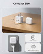 TROND Multi Wall Outlet Extender - Sideways Plug Adapter with 3 Electrical Sockets, 360 Rotating Plug to Turn the Horizontal to Vertical Outlet for Plugging Air Freshener, Cat Calming, Night Light