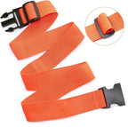 2Pack Luggage Straps Add Bag Luggages Straps to Connect Two Suitcases, Adjustable Luggage Belt Connector for Carry On, Travel Attachment Accessories for Connect Your 3 Luggages, Orange