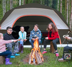 CAMPROS CP Camping Tent 2/4/6 Person, Waterproof Windproof Double Layer Dome Tent, Easy Setup with Large Mesh Windows & Wide Door for Outdoor Camping Backyard
