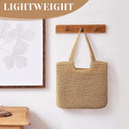 Trifabricy Beach Bags for Women, Large Beach Bag, Woven Straw Tote Bags Waterproof, Weaving Swim Shopping Travel Bag