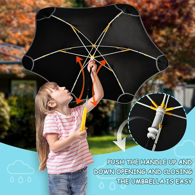 ALAZA Kids Umbrella for Girls Boys UPF 50+ Anti-UV Umbrella for Rain and Sun Age 3-8