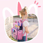 mommore Clear Backpack for Kids Unicorn Backpack for Girls 4-8 Water-Resistant See Through Cartoon Toddler Bookbag with Chest Strap for Preschool Kindergarten Travel, Pink