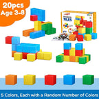 KAEILORU Magnetic Blocks for Kids Ages 3-5 4-8 Magnetic Building Blocks for Toddlers Magnet Cubes Sensory Creative Learning Toys Gift for Kids 3 4 5 6 7+Year Old Boys Girls Birthday