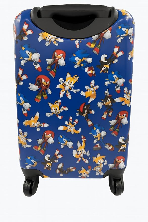 AI ACCESSORY INNOVATIONS Sonic the Hedgehog Kids Luggage and Backpack Set - 18" Luggage Suitcase With Wheels, 13.75" Backpack
