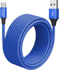etguuds Long USB C Cable 10ft, 1-Pack, Braided USB A to USB C Charger Cable, Type C Charger Cord Fast Charging for iPhone 16 15 Series, Samsung Galaxy S25 S24 S23, Pixel, Switch and More