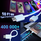 USB C Android Charger Fast Charging Cord, Super Fast Phone Chargers 10FT C to C Type Cable with 25W USBC Wall Block for Samsung Galaxy S26 S25 S24 Ultra Plus/S23/S22/S21/S20/Note 20/10, Blue