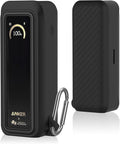 Silicone Case for Anker Prime Power Bank 20100mAh 220W Travel Protective Cover, Full-Body Shockproof | Compact | Tactile Grip | Impact Protect for Anker Power Bank 220W with Keychain (Black)