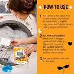 Molly’s Suds Laundry Detergent Sheets | Gentle on Sensitive Skin, Powerful Bio-Based Enzymes, Stain-Fighting | Liquidless & Plastic-Free Packaging | 70 Loads (Citrus Grove)
