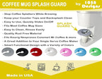Coffee Mug Cup Splash Splatter Guard Screen compatible with Keurig and other single serve brewing machines (Gray)