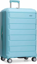 Traveler's Choice Pagosa Hardshell Expandable Luggage with Spinner Wheels, Baby Blue, 30-Inch Large