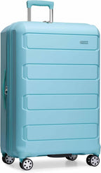 Traveler's Choice Pagosa Hardshell Expandable Luggage with Spinner Wheels, Baby Blue, 30-Inch Large